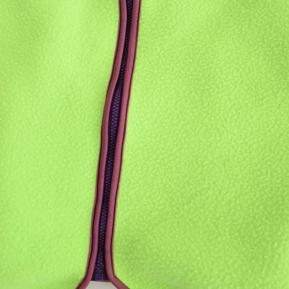 Vintage Out Country Neon Green Zip Up Fleece Sweater Size  See Measurements - Picture 8 of 13